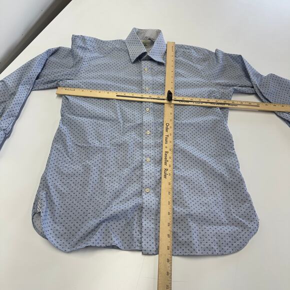 Ted Baker Shirt Mens‎ Large 15.5 32/33 Blue Printed Button Up Endurance - Picture 7 of 10